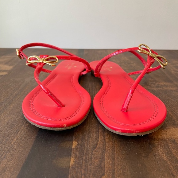 Kate Spade Tracie Bow Sandals Red Size 9 - Picture 4 of 7